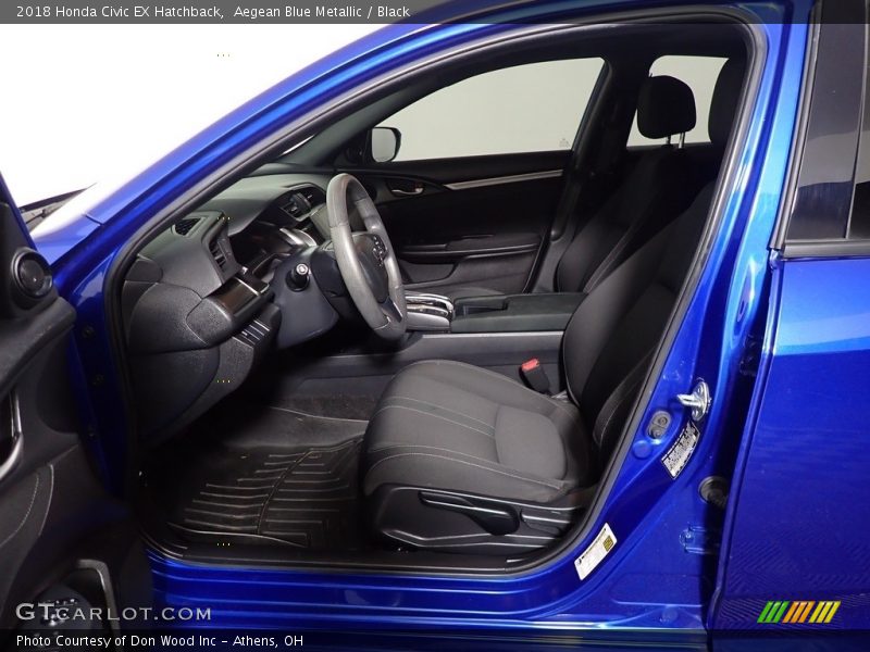 Aegean Blue Metallic / Black 2018 Honda Civic EX Hatchback