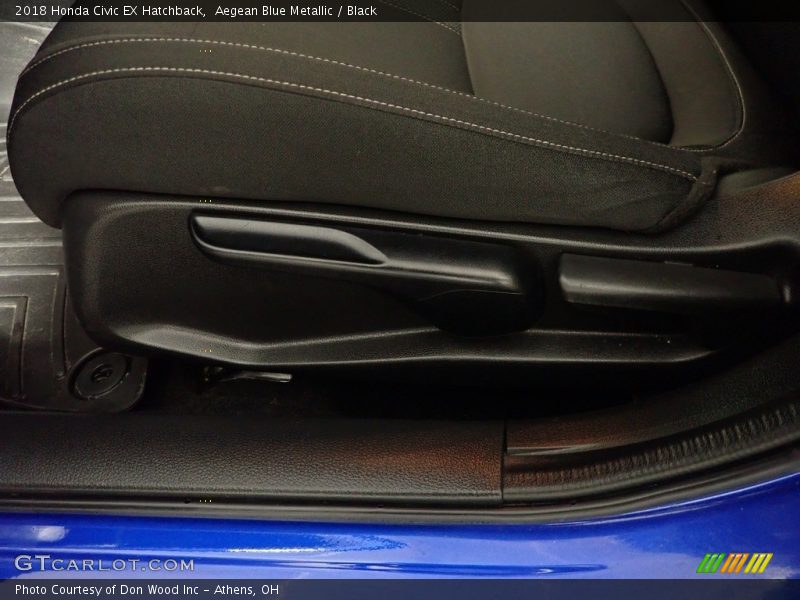 Aegean Blue Metallic / Black 2018 Honda Civic EX Hatchback