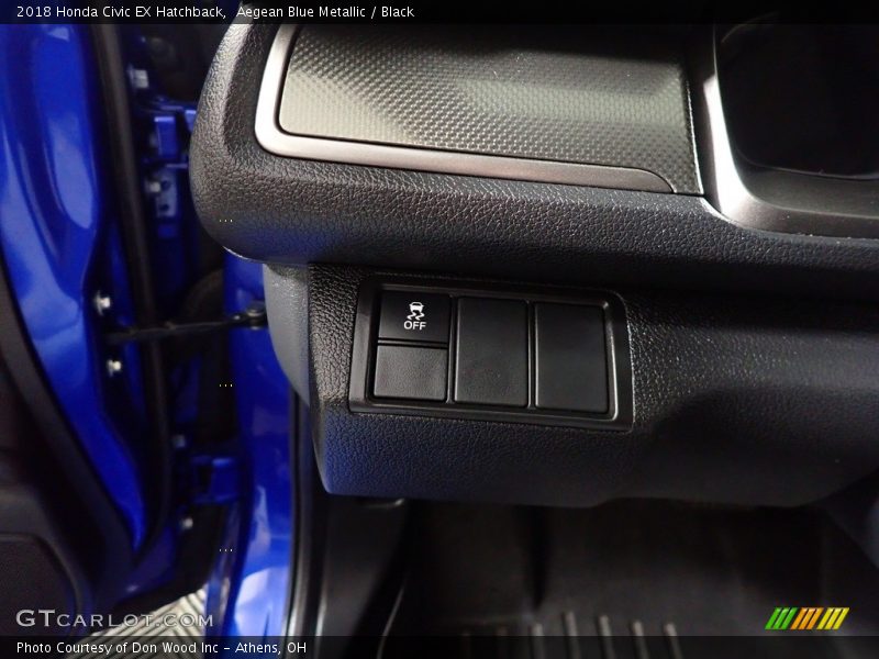 Aegean Blue Metallic / Black 2018 Honda Civic EX Hatchback