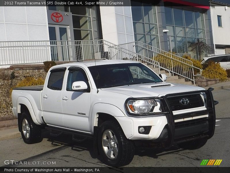 Super White / Graphite 2012 Toyota Tacoma V6 SR5 Double Cab 4x4