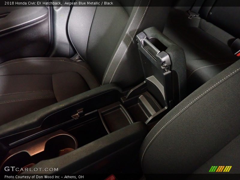 Aegean Blue Metallic / Black 2018 Honda Civic EX Hatchback