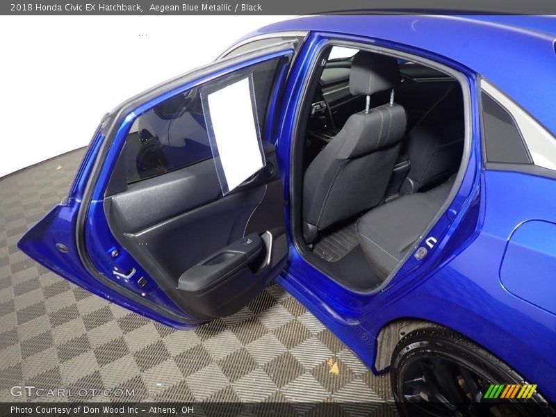 Aegean Blue Metallic / Black 2018 Honda Civic EX Hatchback