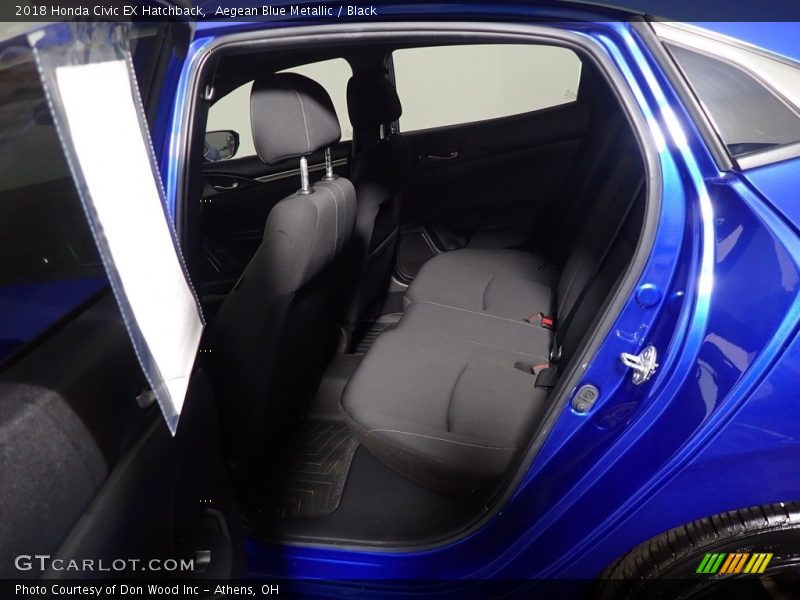 Aegean Blue Metallic / Black 2018 Honda Civic EX Hatchback