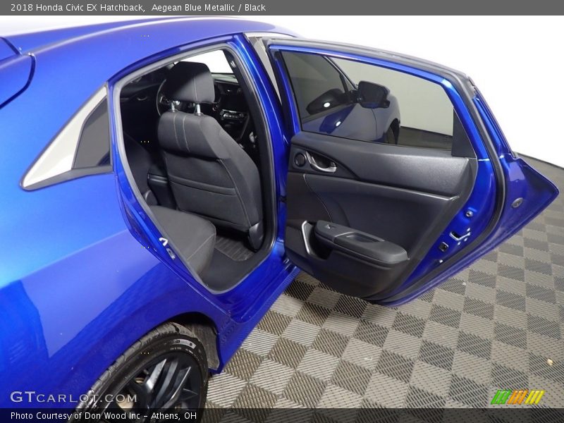 Aegean Blue Metallic / Black 2018 Honda Civic EX Hatchback