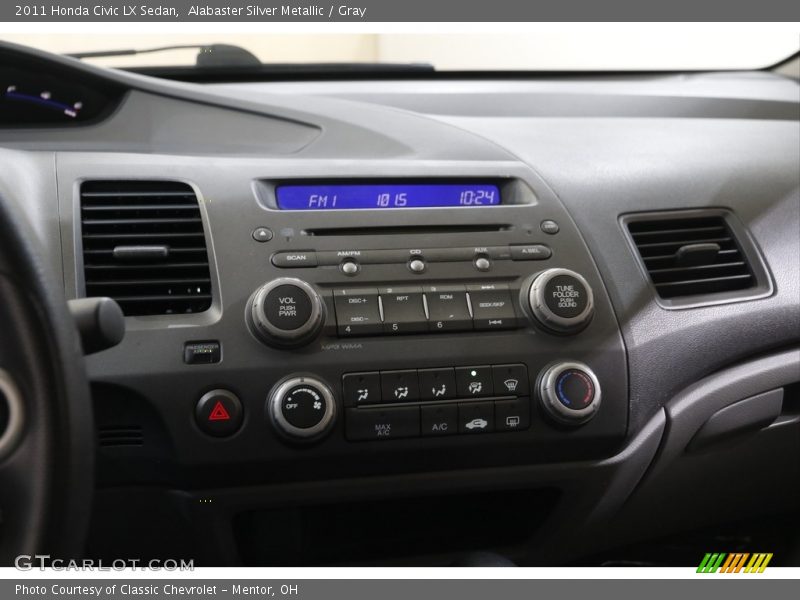Alabaster Silver Metallic / Gray 2011 Honda Civic LX Sedan