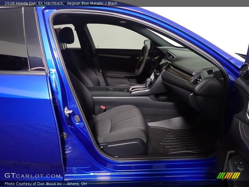 Aegean Blue Metallic / Black 2018 Honda Civic EX Hatchback