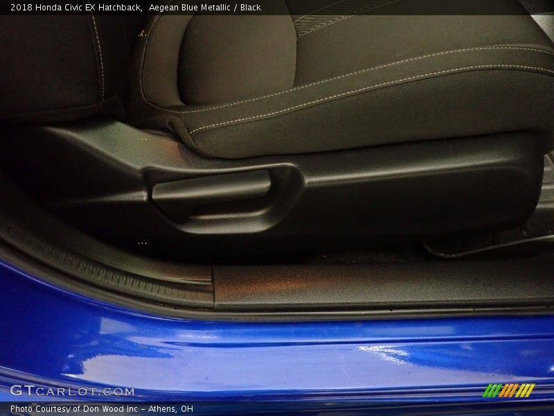 Aegean Blue Metallic / Black 2018 Honda Civic EX Hatchback