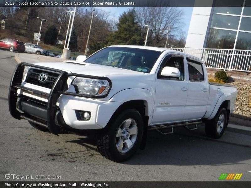Super White / Graphite 2012 Toyota Tacoma V6 SR5 Double Cab 4x4