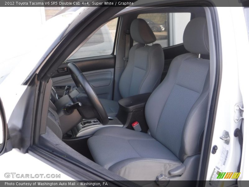 Super White / Graphite 2012 Toyota Tacoma V6 SR5 Double Cab 4x4