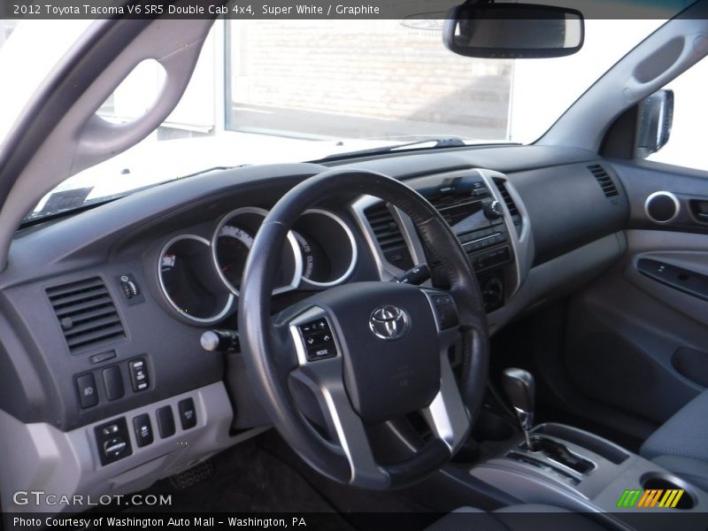 Super White / Graphite 2012 Toyota Tacoma V6 SR5 Double Cab 4x4