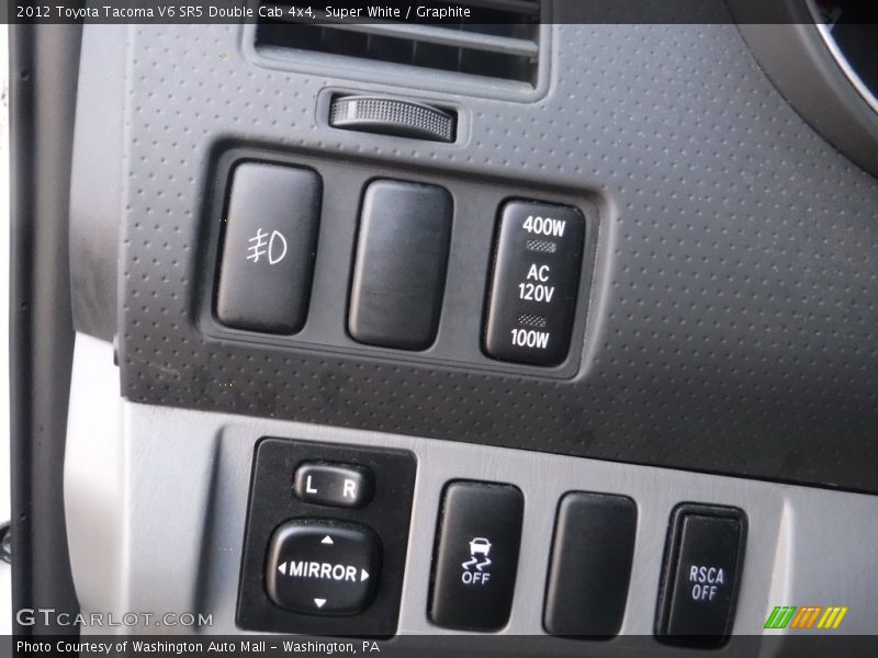 Super White / Graphite 2012 Toyota Tacoma V6 SR5 Double Cab 4x4