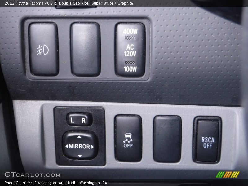 Super White / Graphite 2012 Toyota Tacoma V6 SR5 Double Cab 4x4