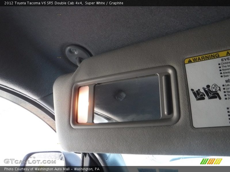 Super White / Graphite 2012 Toyota Tacoma V6 SR5 Double Cab 4x4