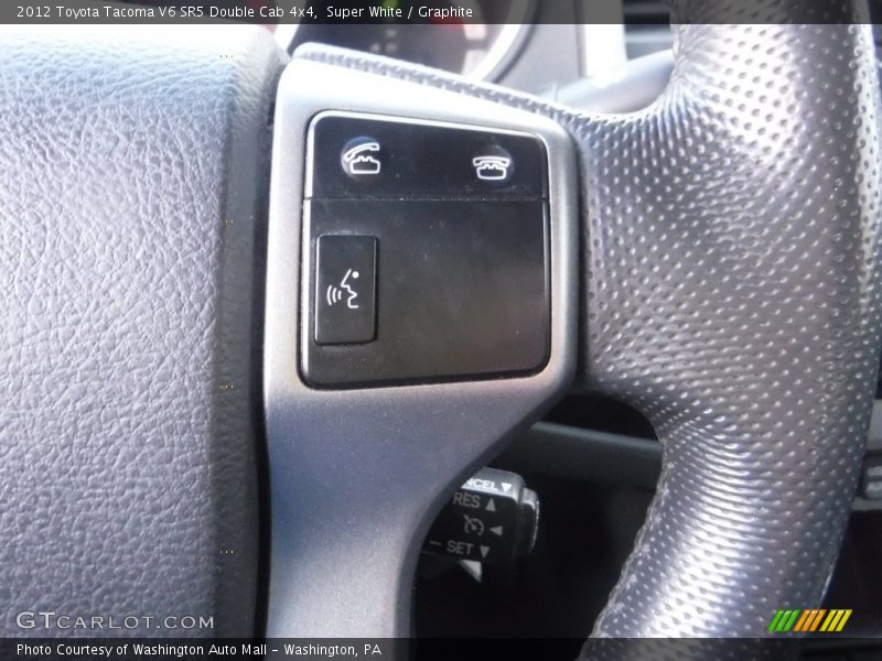 Super White / Graphite 2012 Toyota Tacoma V6 SR5 Double Cab 4x4