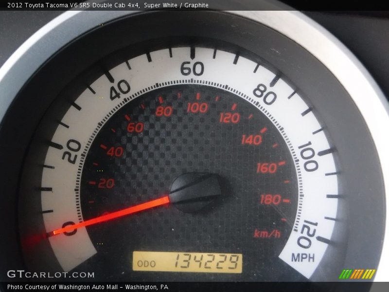Super White / Graphite 2012 Toyota Tacoma V6 SR5 Double Cab 4x4