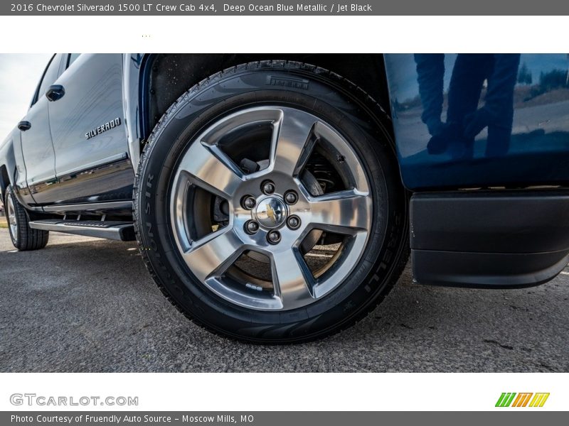 Deep Ocean Blue Metallic / Jet Black 2016 Chevrolet Silverado 1500 LT Crew Cab 4x4