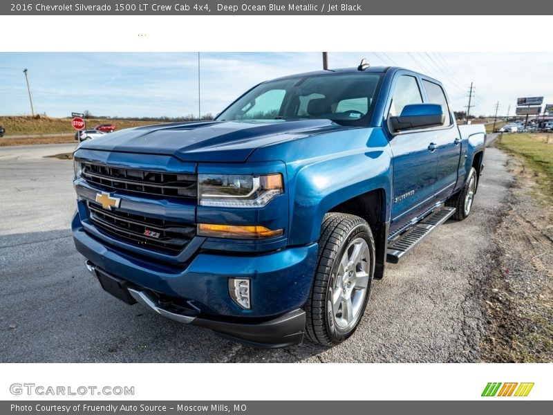 Deep Ocean Blue Metallic / Jet Black 2016 Chevrolet Silverado 1500 LT Crew Cab 4x4