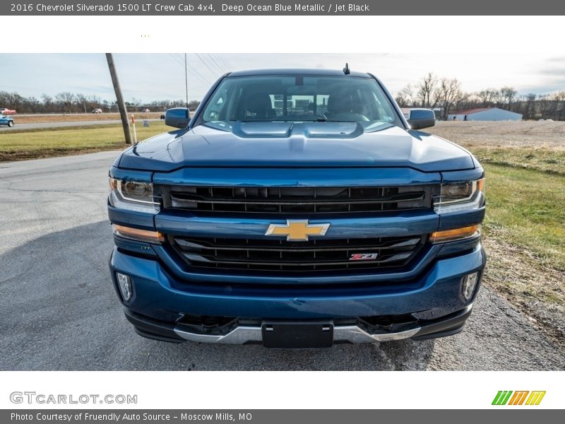 Deep Ocean Blue Metallic / Jet Black 2016 Chevrolet Silverado 1500 LT Crew Cab 4x4
