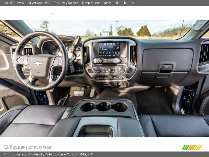 Deep Ocean Blue Metallic / Jet Black 2016 Chevrolet Silverado 1500 LT Crew Cab 4x4