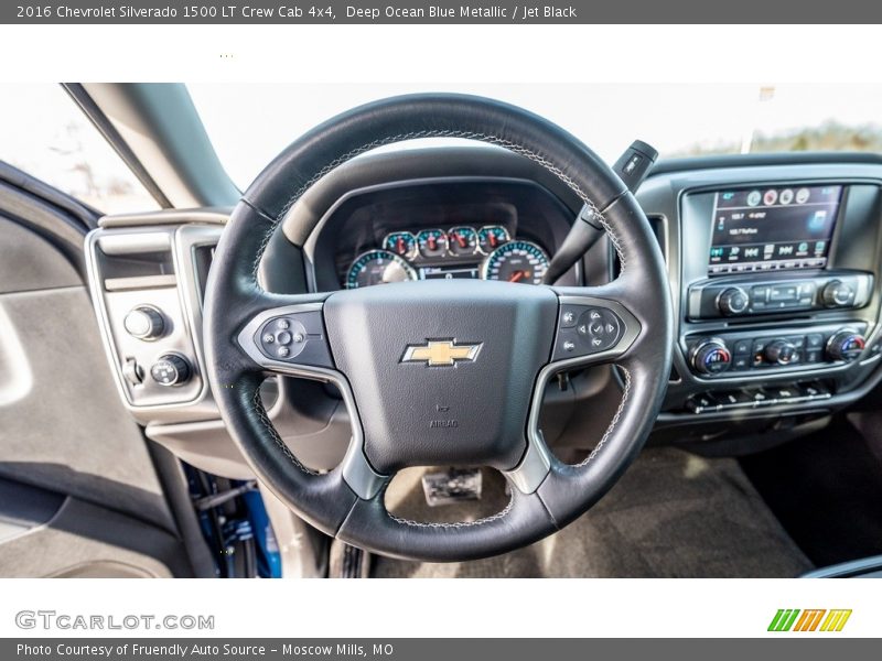 Deep Ocean Blue Metallic / Jet Black 2016 Chevrolet Silverado 1500 LT Crew Cab 4x4