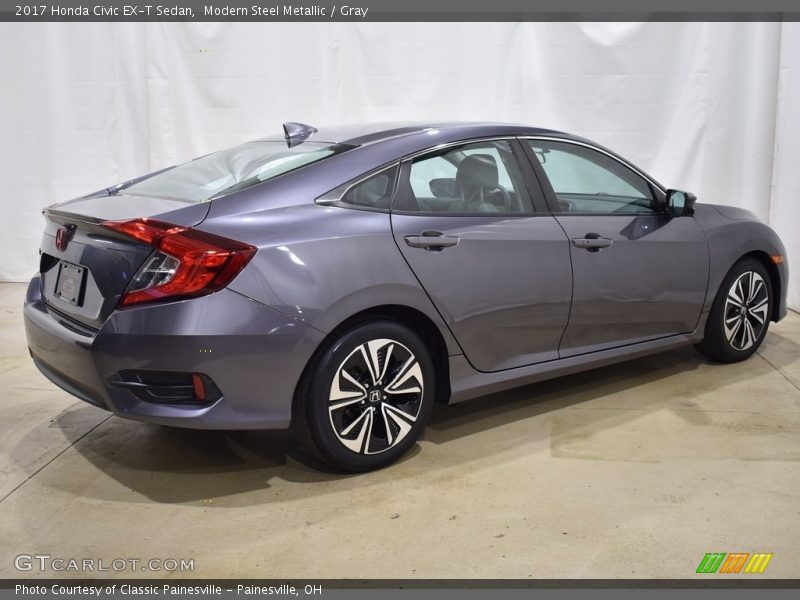 Modern Steel Metallic / Gray 2017 Honda Civic EX-T Sedan