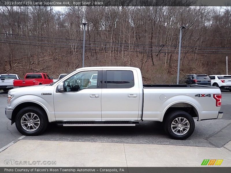 Ingot Silver / Black 2019 Ford F150 Lariat SuperCrew 4x4