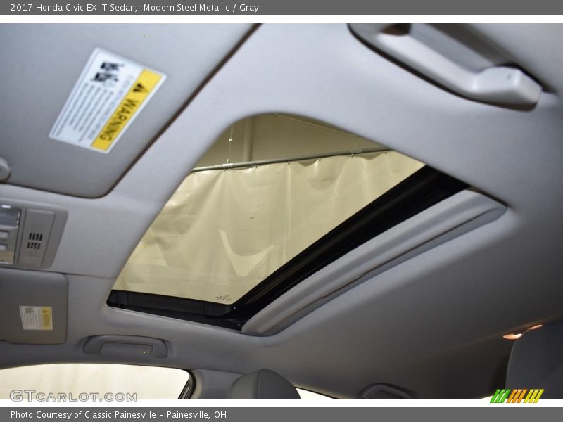 Modern Steel Metallic / Gray 2017 Honda Civic EX-T Sedan