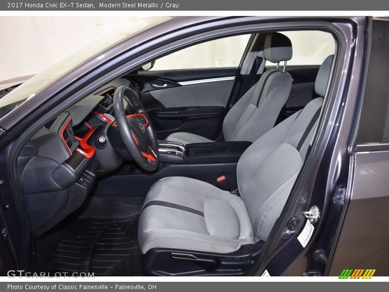 Modern Steel Metallic / Gray 2017 Honda Civic EX-T Sedan