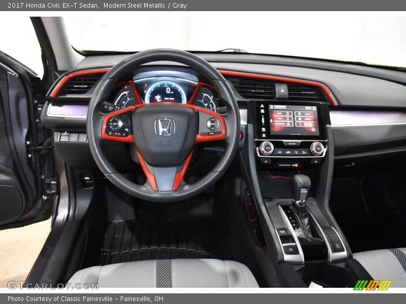 Modern Steel Metallic / Gray 2017 Honda Civic EX-T Sedan
