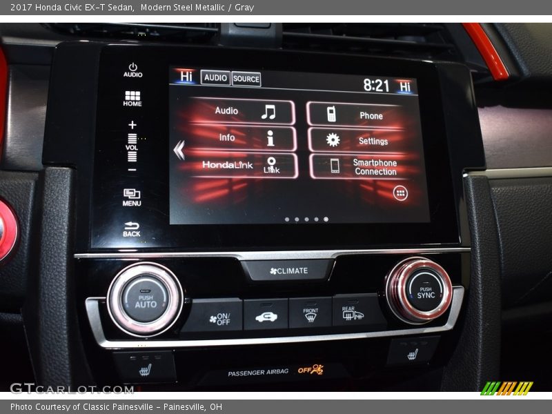 Modern Steel Metallic / Gray 2017 Honda Civic EX-T Sedan