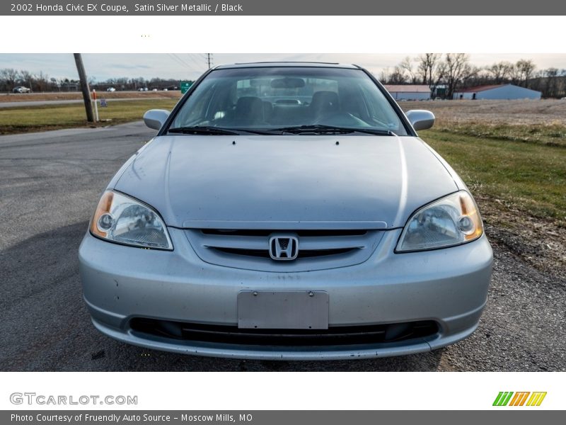Satin Silver Metallic / Black 2002 Honda Civic EX Coupe