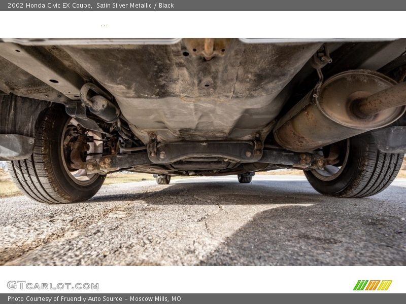 Satin Silver Metallic / Black 2002 Honda Civic EX Coupe