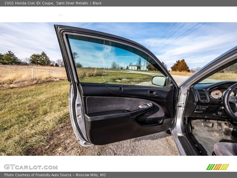 Satin Silver Metallic / Black 2002 Honda Civic EX Coupe