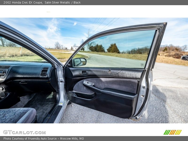 Satin Silver Metallic / Black 2002 Honda Civic EX Coupe