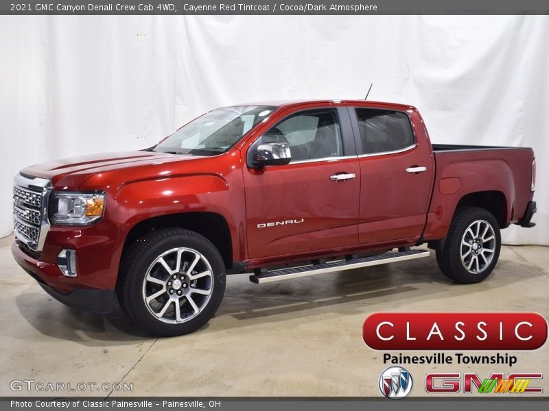 Cayenne Red Tintcoat / Cocoa/Dark Atmosphere 2021 GMC Canyon Denali Crew Cab 4WD