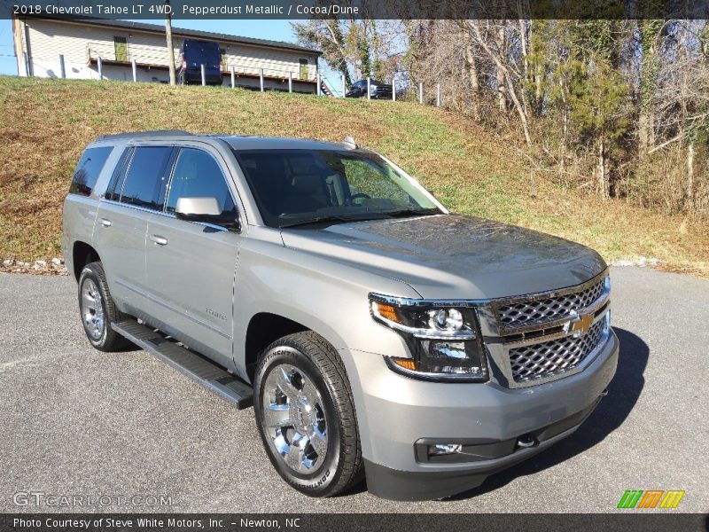Pepperdust Metallic / Cocoa/Dune 2018 Chevrolet Tahoe LT 4WD