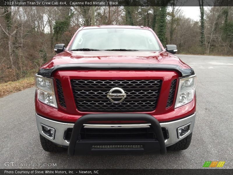 Cayenne Red Metallic / Black 2019 Nissan Titan SV Crew Cab 4x4