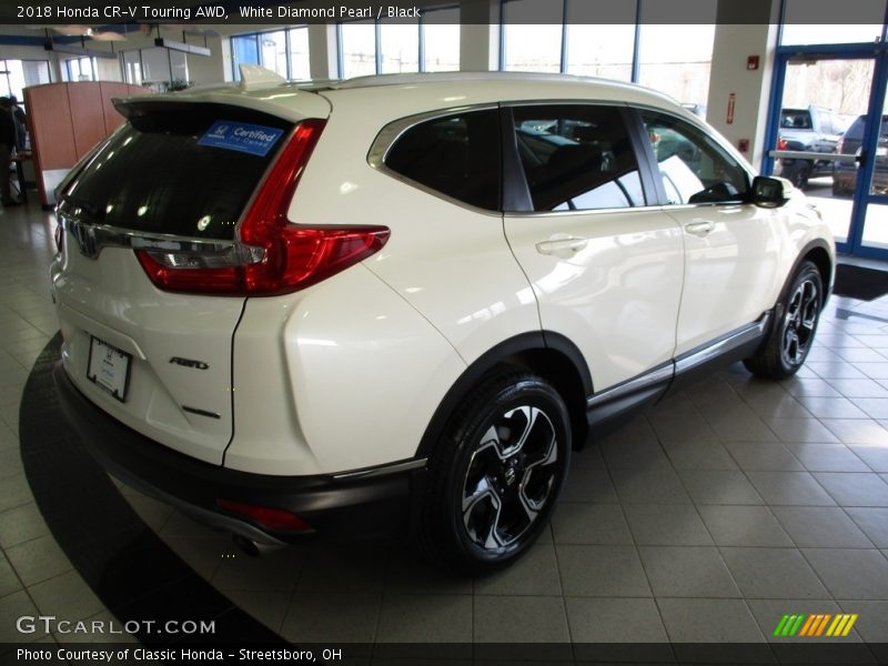 White Diamond Pearl / Black 2018 Honda CR-V Touring AWD