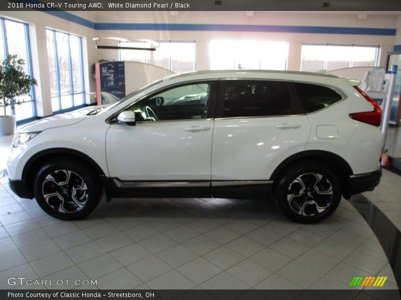White Diamond Pearl / Black 2018 Honda CR-V Touring AWD