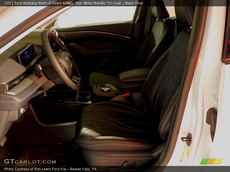 Star White Metallic Tri-Coat / Black Onyx 2021 Ford Mustang Mach-E Select eAWD