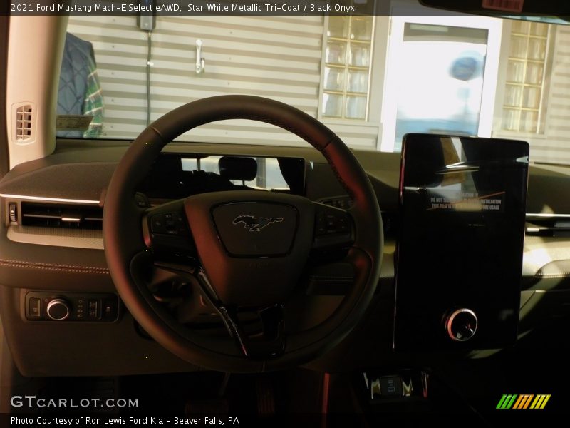 Star White Metallic Tri-Coat / Black Onyx 2021 Ford Mustang Mach-E Select eAWD