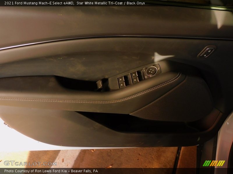 Star White Metallic Tri-Coat / Black Onyx 2021 Ford Mustang Mach-E Select eAWD