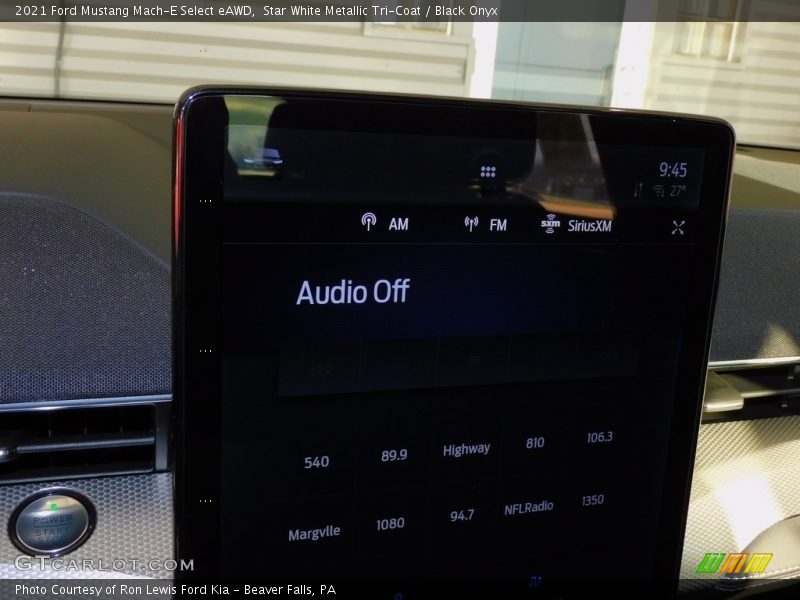 Star White Metallic Tri-Coat / Black Onyx 2021 Ford Mustang Mach-E Select eAWD