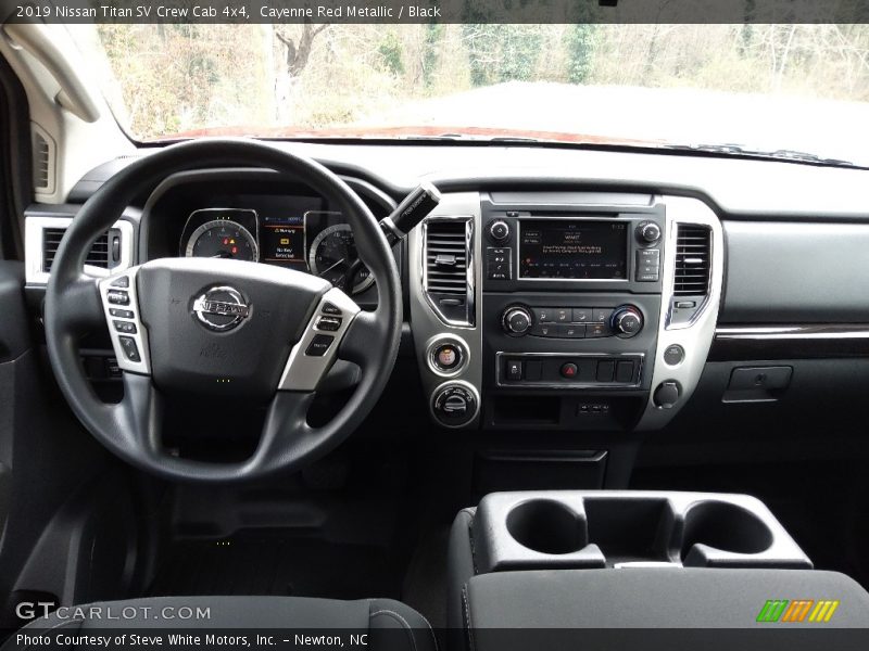 Cayenne Red Metallic / Black 2019 Nissan Titan SV Crew Cab 4x4