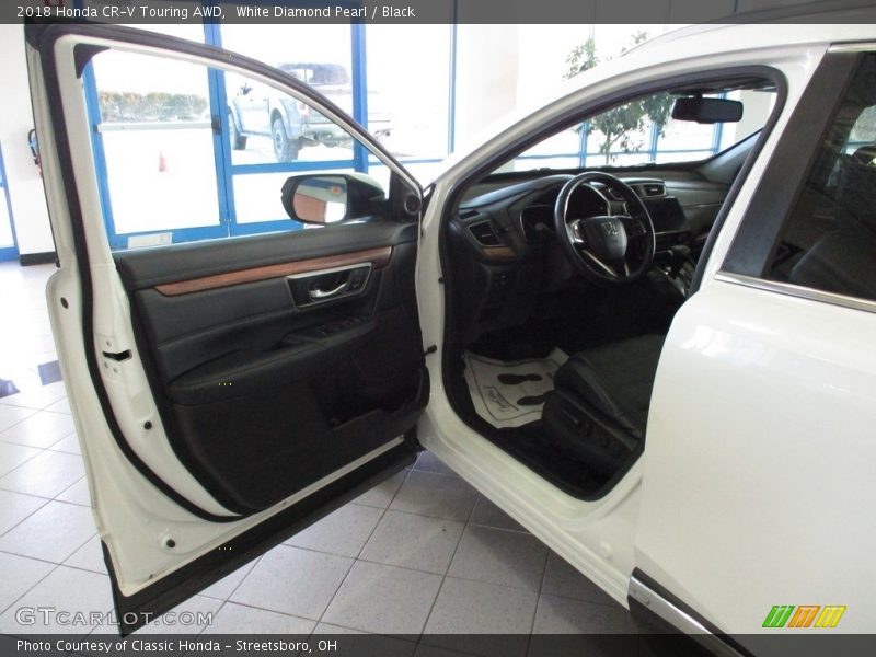 White Diamond Pearl / Black 2018 Honda CR-V Touring AWD