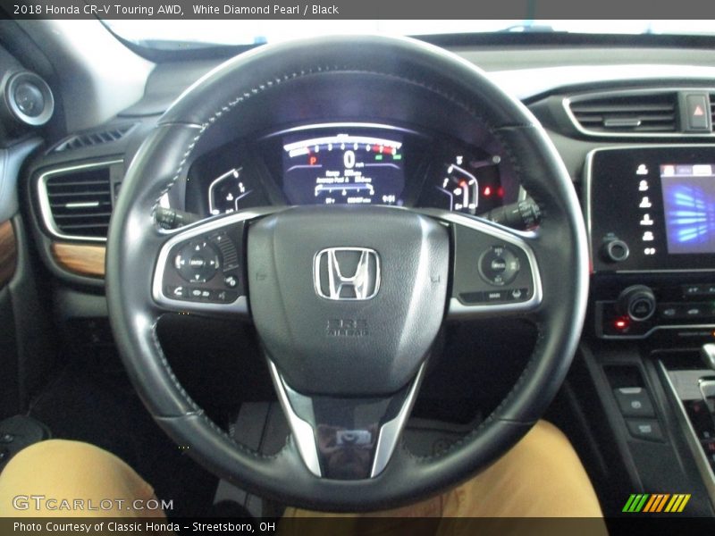 White Diamond Pearl / Black 2018 Honda CR-V Touring AWD