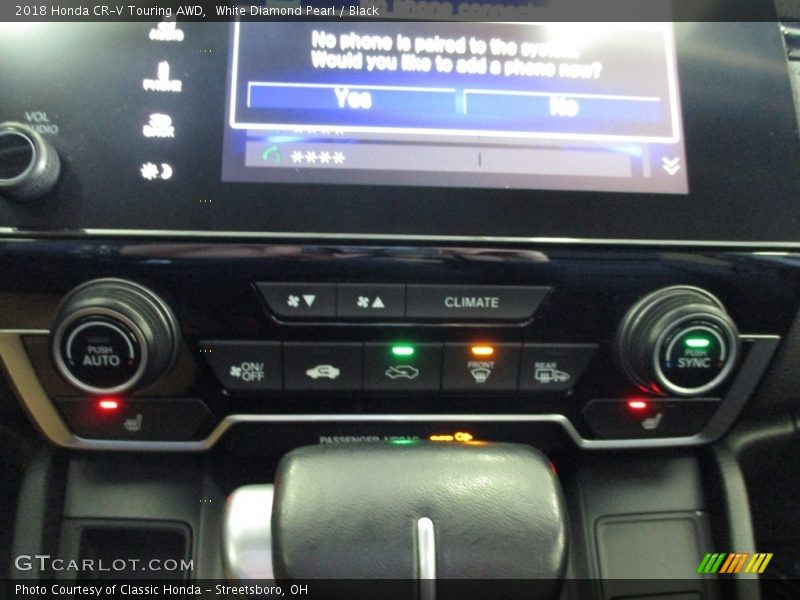 White Diamond Pearl / Black 2018 Honda CR-V Touring AWD