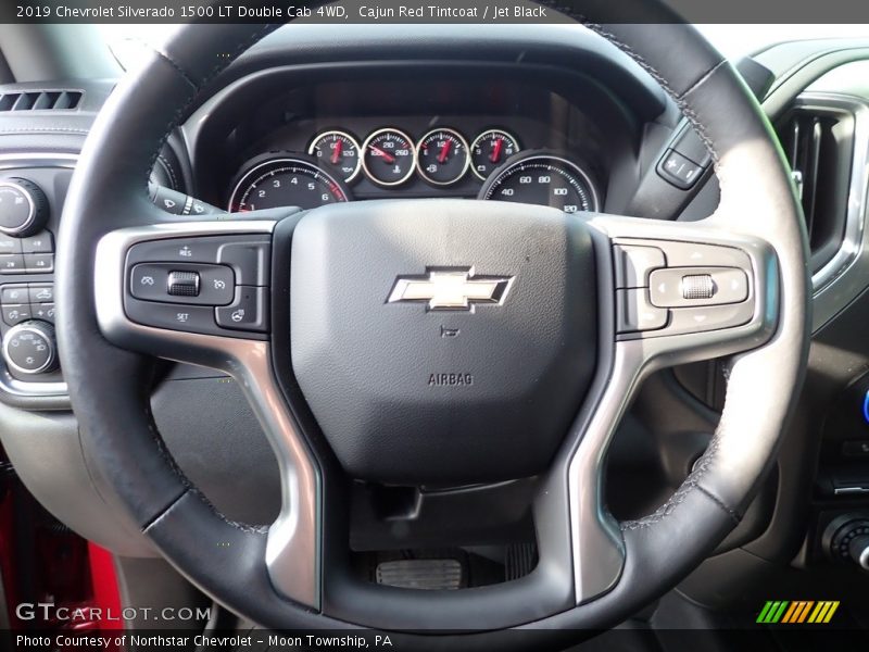 Cajun Red Tintcoat / Jet Black 2019 Chevrolet Silverado 1500 LT Double Cab 4WD