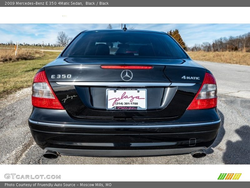 Black / Black 2009 Mercedes-Benz E 350 4Matic Sedan