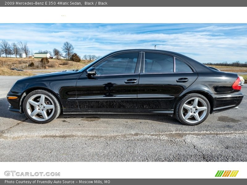 Black / Black 2009 Mercedes-Benz E 350 4Matic Sedan